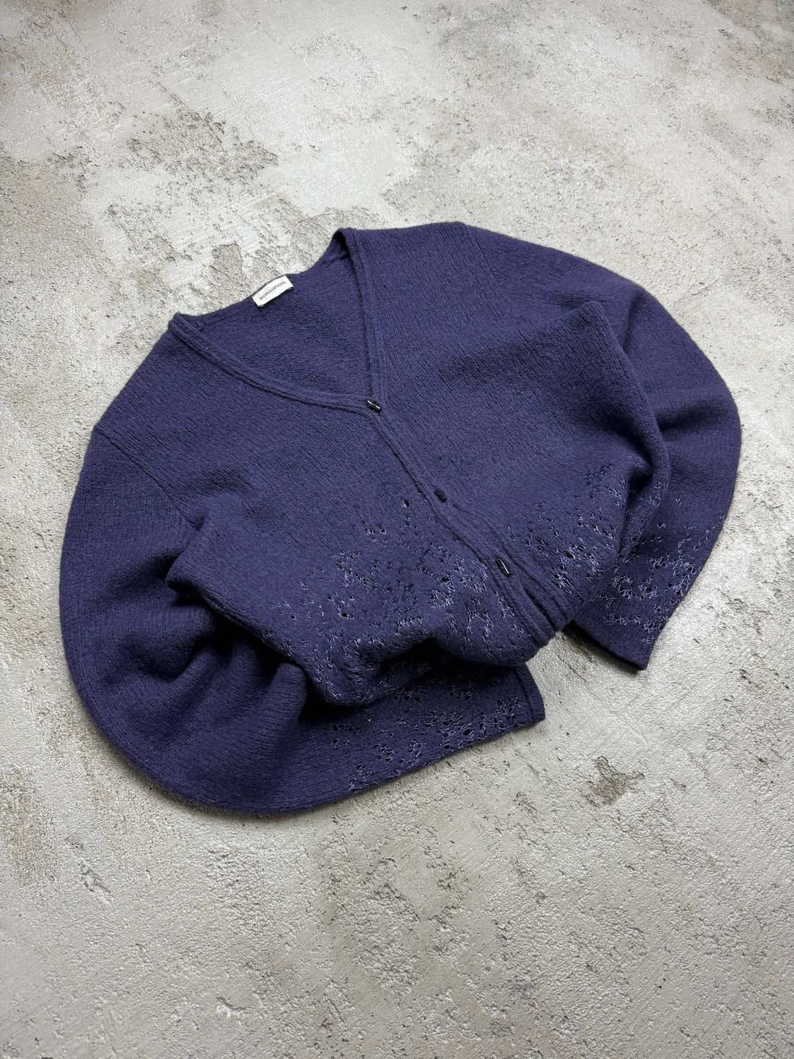 Bluza Vintage 70&#39;s Stitched Cardigan Purple S