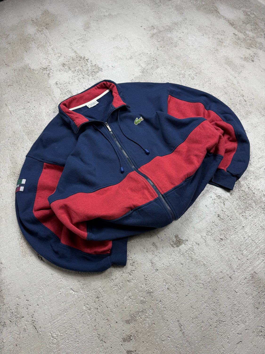 Bluza Lacoste Sport Small Logo Zip Crewneck Blue/Red L