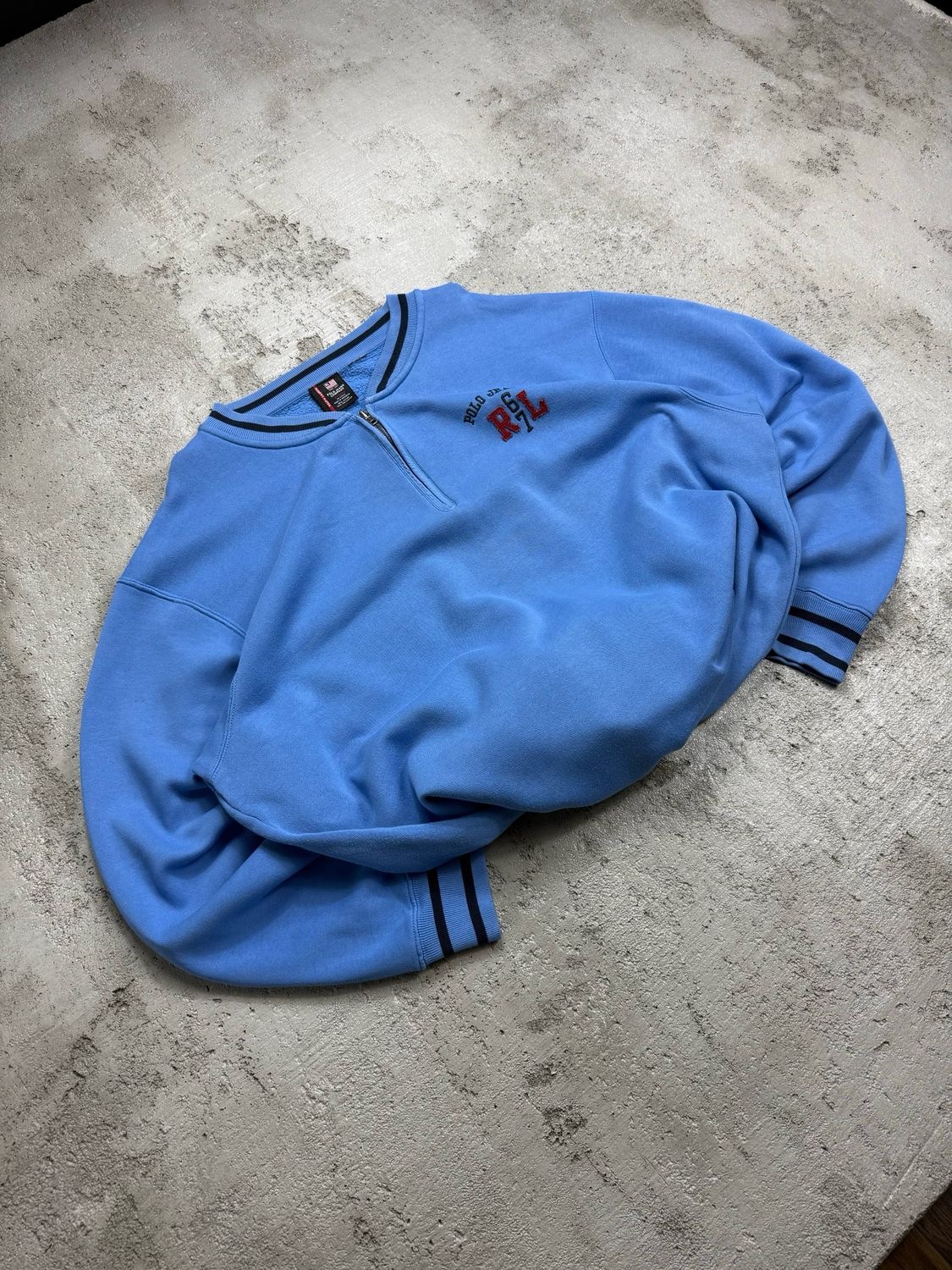 Bluza Ralph Lauren Polo Jeans Colar Zip Crewneck Blue XL