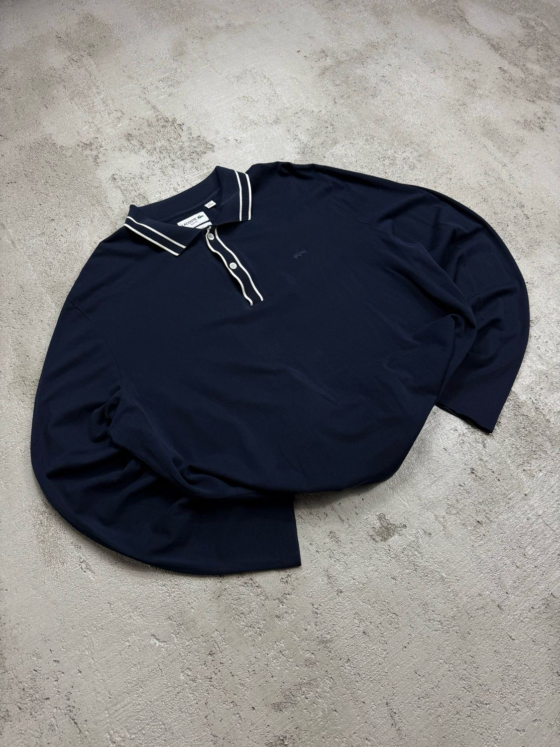 Bluza Lacoste Polo White Colar Longsleeve Navy L