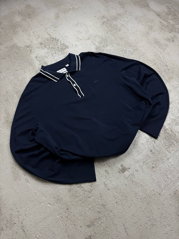 Bluza Lacoste Polo White Colar Longsleeve Navy L