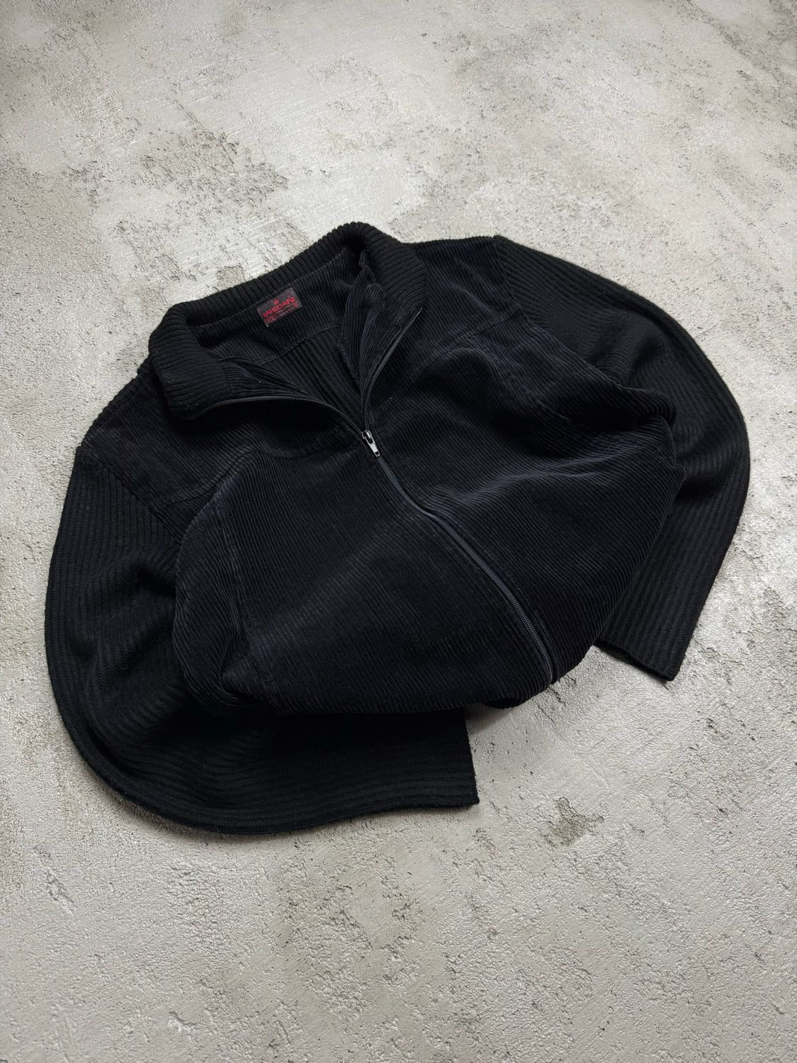 Bluza Vintage Corduroy Zip Sweater Black M