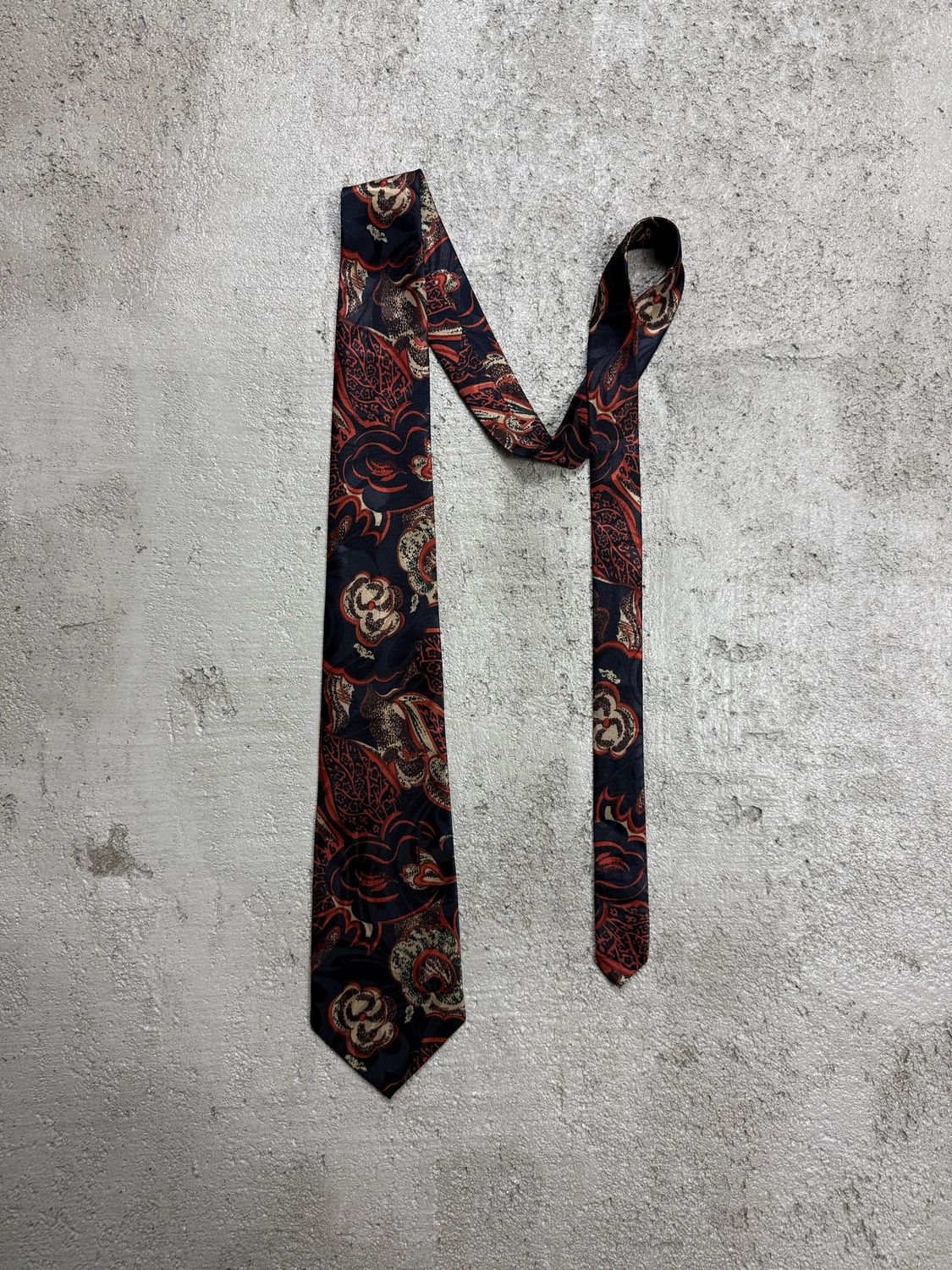 Krawat Vintage Ornamental Tie Black