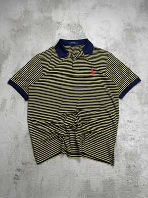 Koszulka Ralph Lauren Polo Small Logo Horizontal Stripes Black/Yellow M