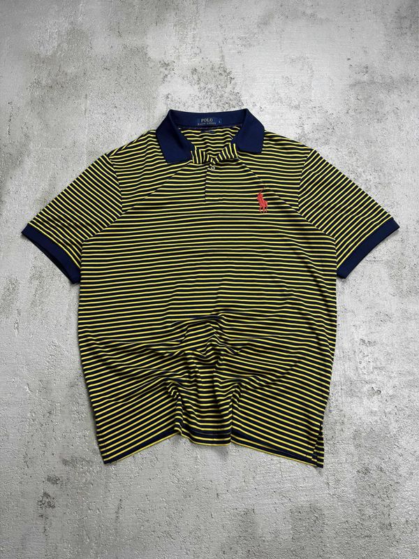 Koszulka Ralph Lauren Polo Small Logo Horizontal Stripes Black/Yellow M