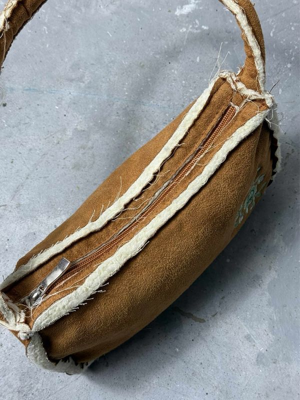 torebka Vintage Suede Ornament Baguette Bag Beige 15