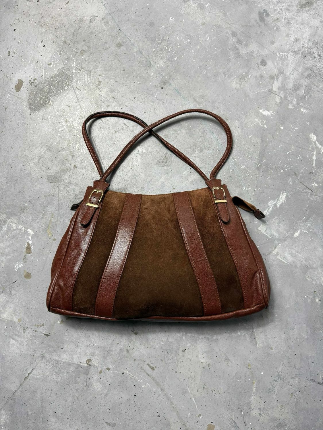 torebka Vintage Leather/Suede Bag Swiss Brown 24