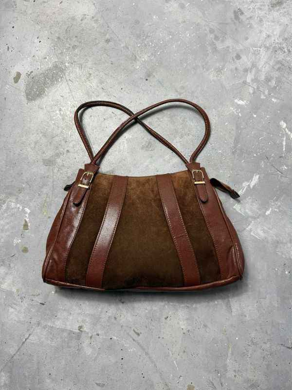 torebka Vintage Leather/Suede Bag Swiss Brown 24