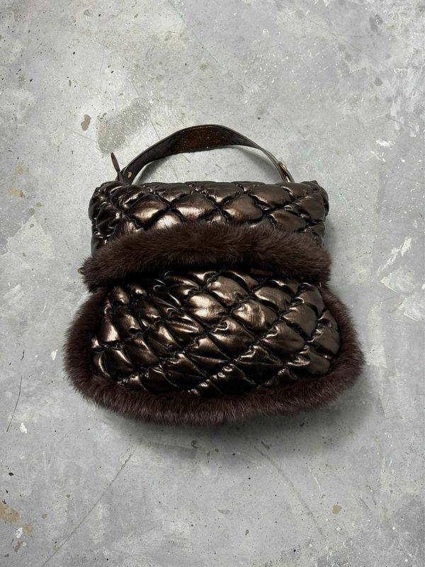 torebka Vintage Puffy Fur Bag Brown  35
