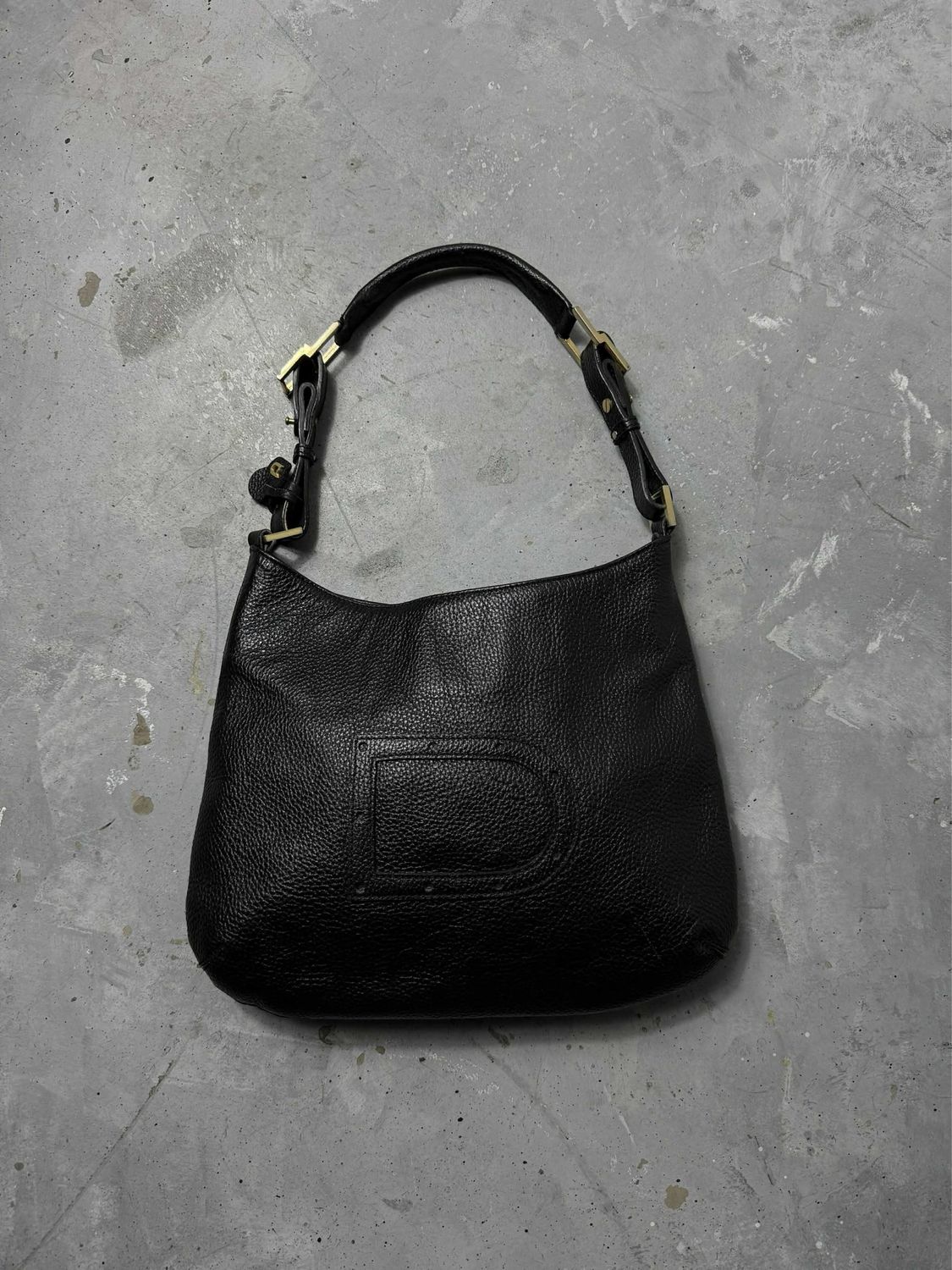 torebka Vintage Leather Bag Logo Black 30