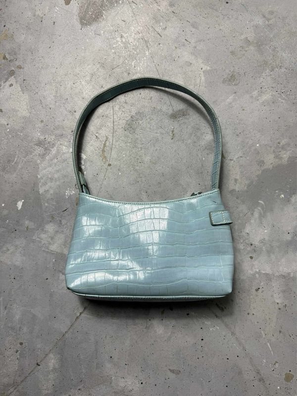 torebka Vintage Snake-Like Skin Baguette Bag Light-Blue 15