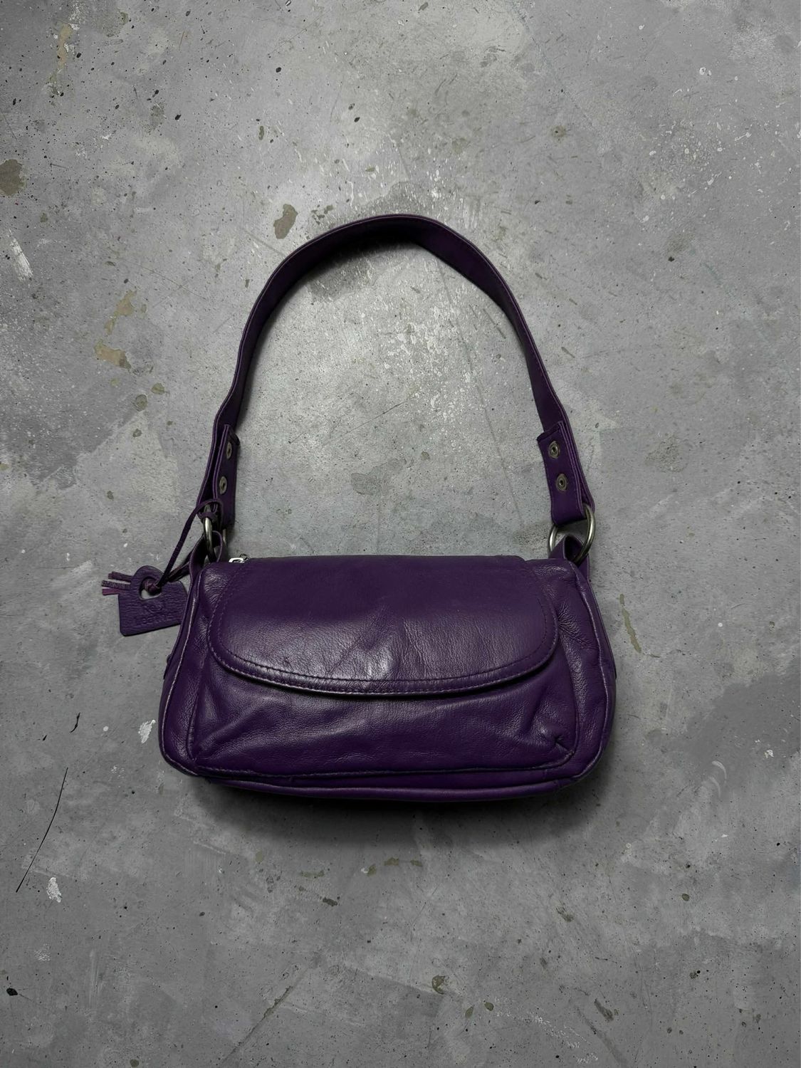 torebka Vintage Leather Bag Purple 16