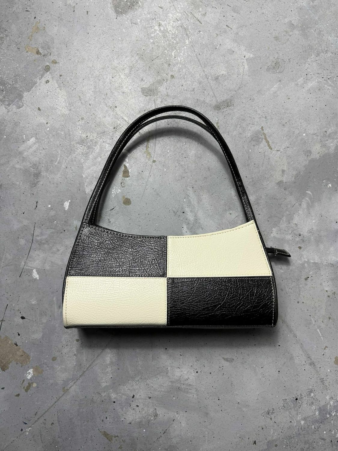 torebka Vintage Geometric Baguette Bag Black/White 13