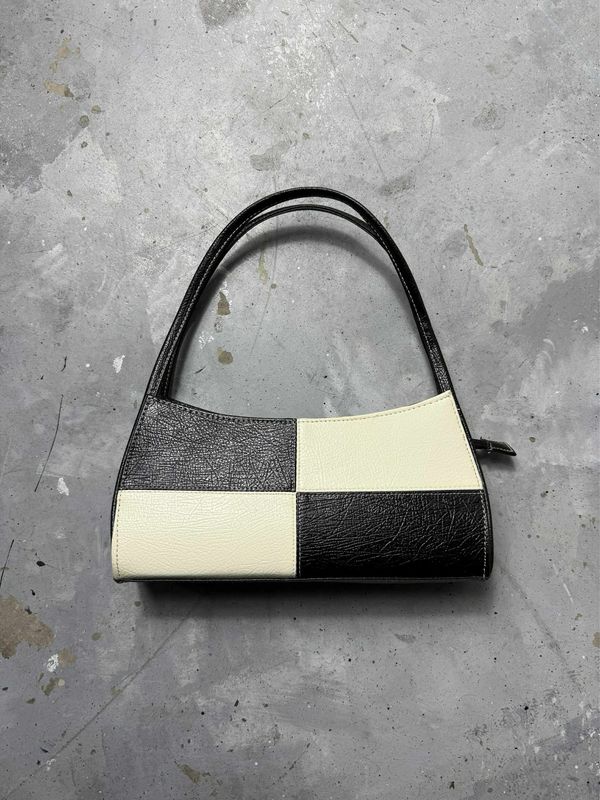 torebka Vintage Geometric Baguette Bag Black/White 13