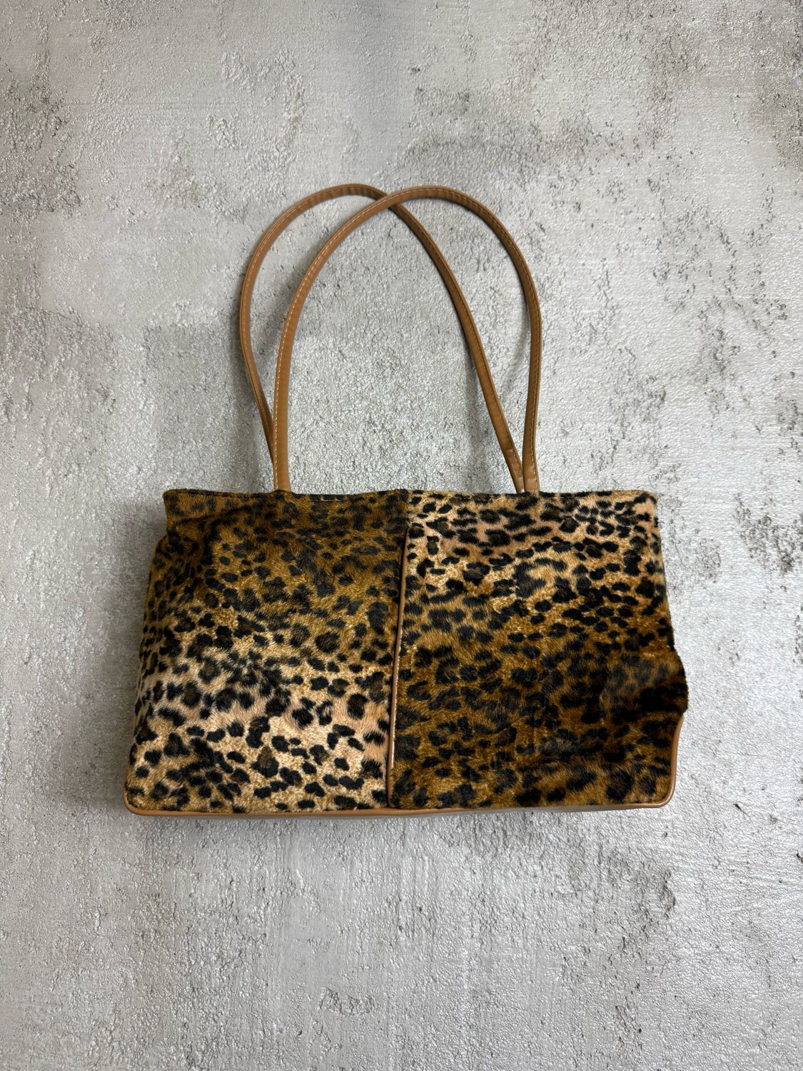 torebka Vintage Leopard Print Baguette Bag Beige 19