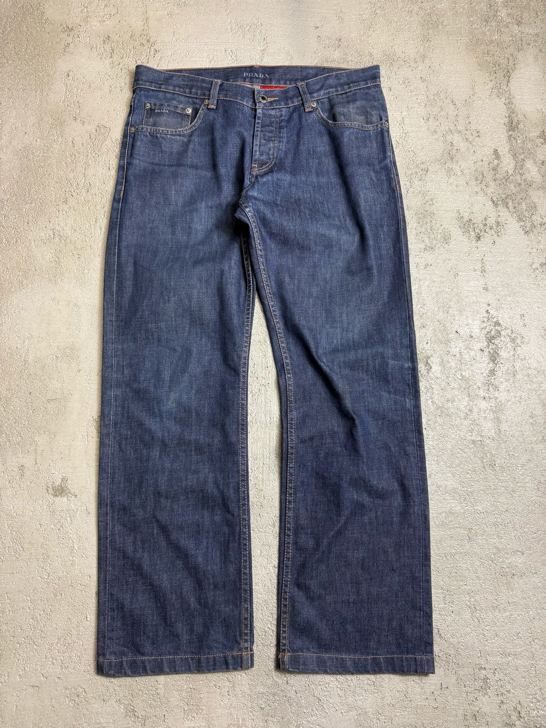 Spodnie Prada Classic Straight Jeans Blue