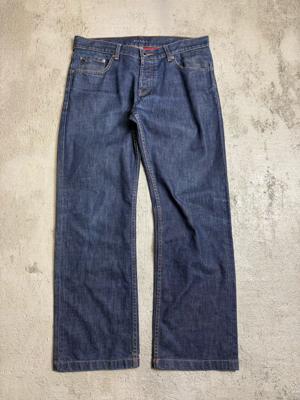 Spodnie Prada Classic Straight Jeans Blue