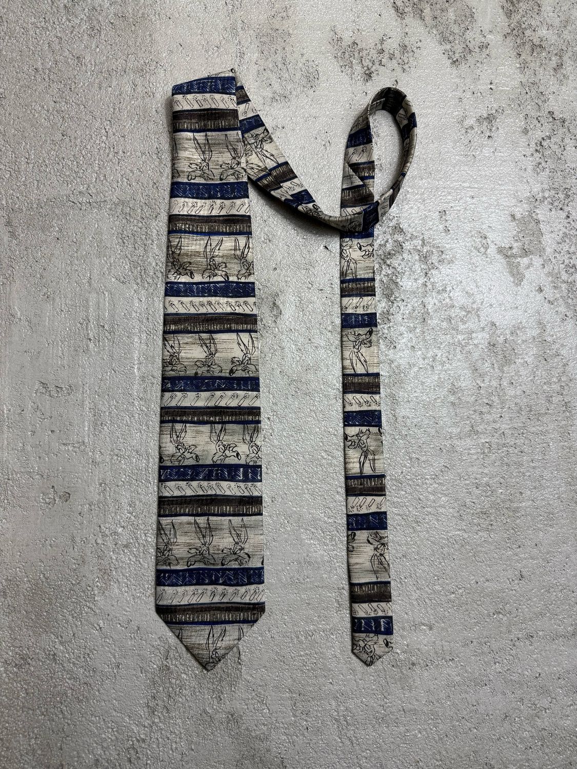 Krawat Looney Tunes Patterned Tie Beige