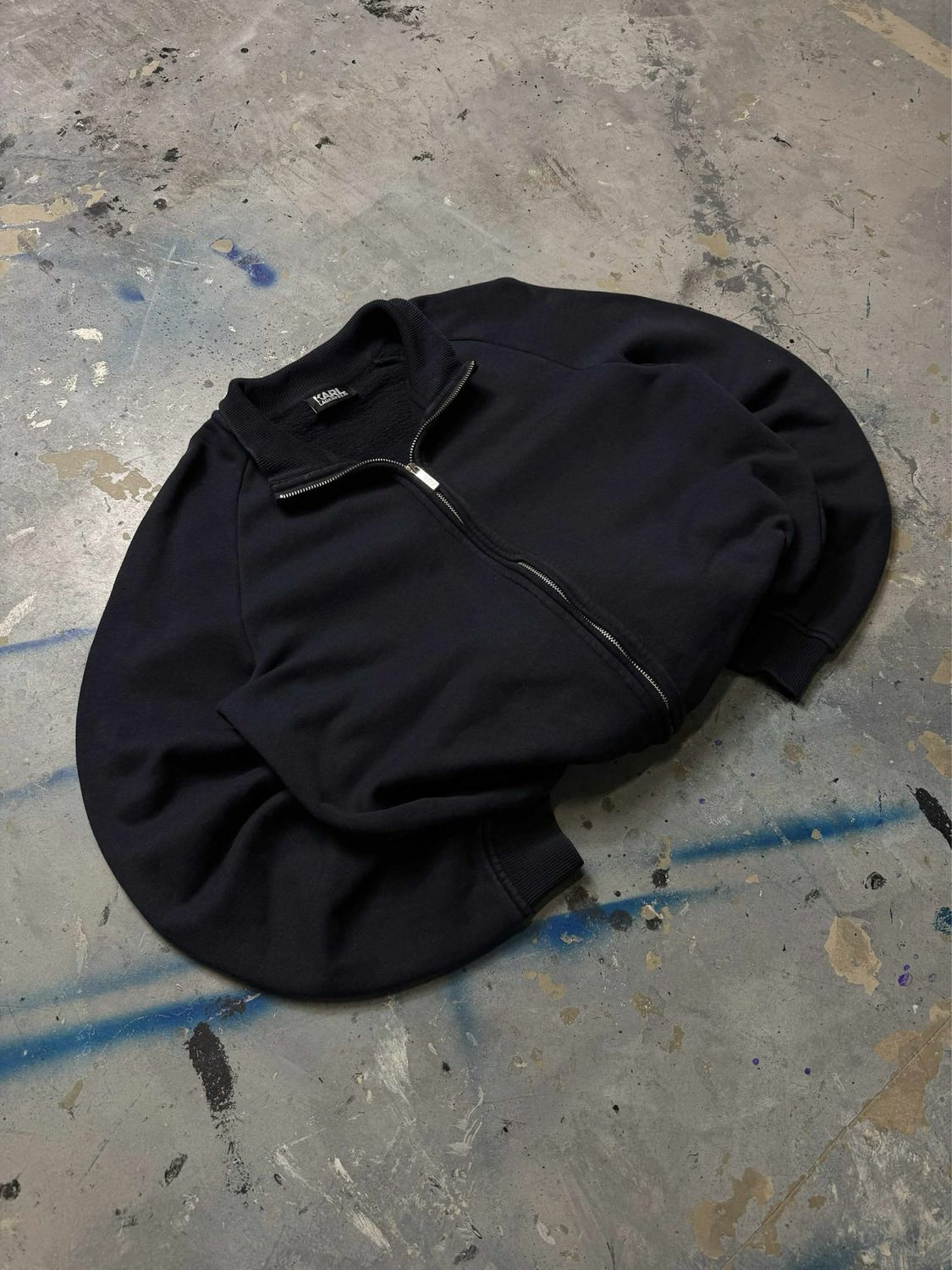 Bluza Karl Lagerfield Zip Crewneck Navy M