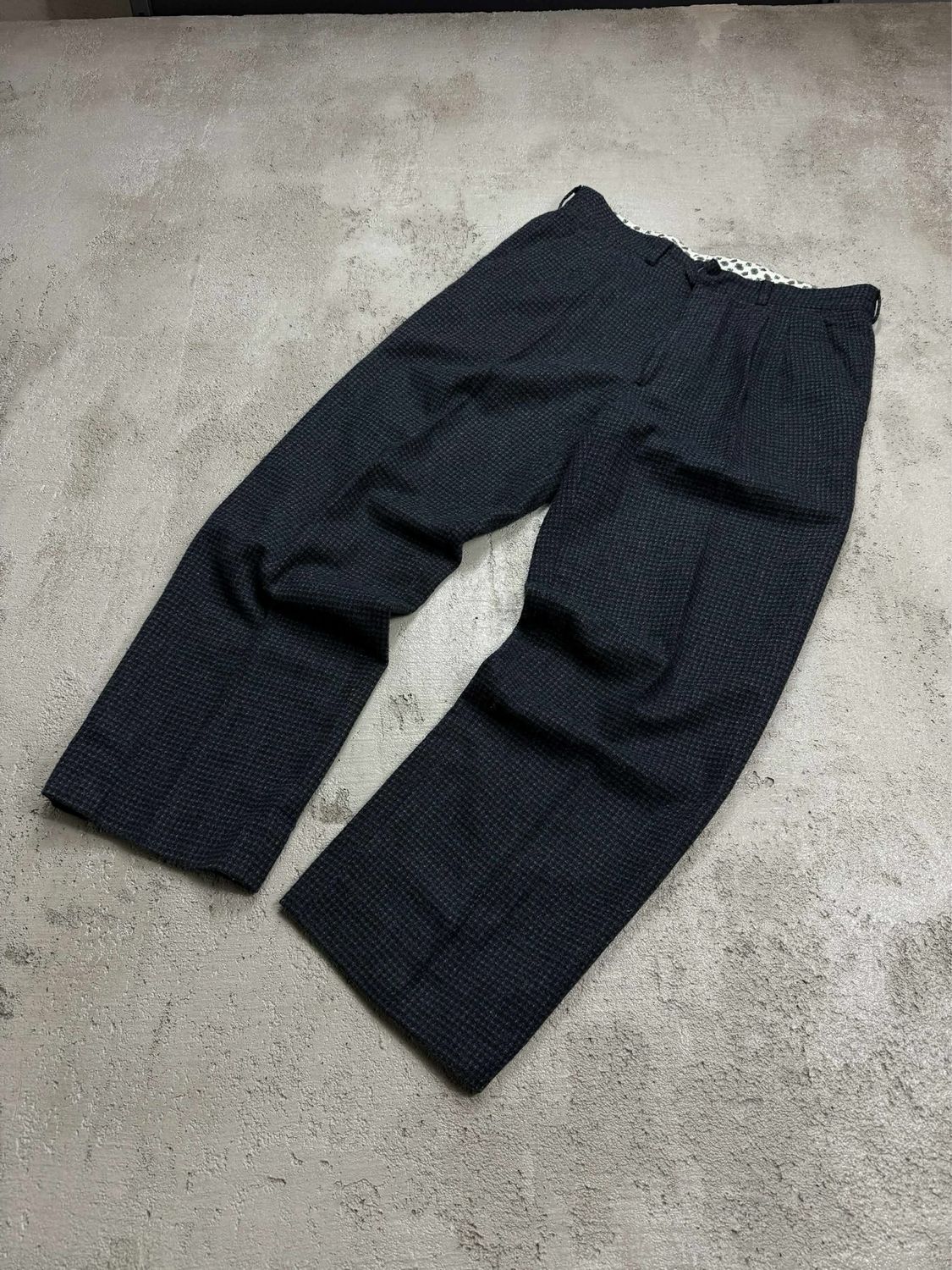 Spodnie Elegant Tailored Woll-Blend Trouses Navy