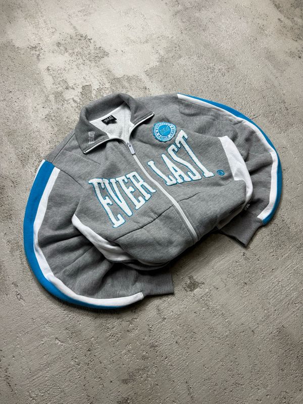 Bluza Everlast Big Logo Wh-Bl/Details Zipper Grey M