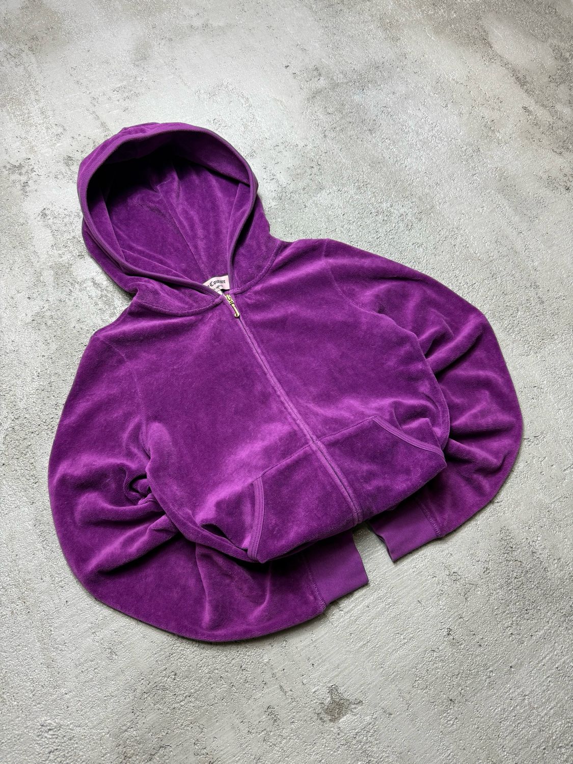 Bluza Juicy Couture Velour Zip Hoodie Purple S