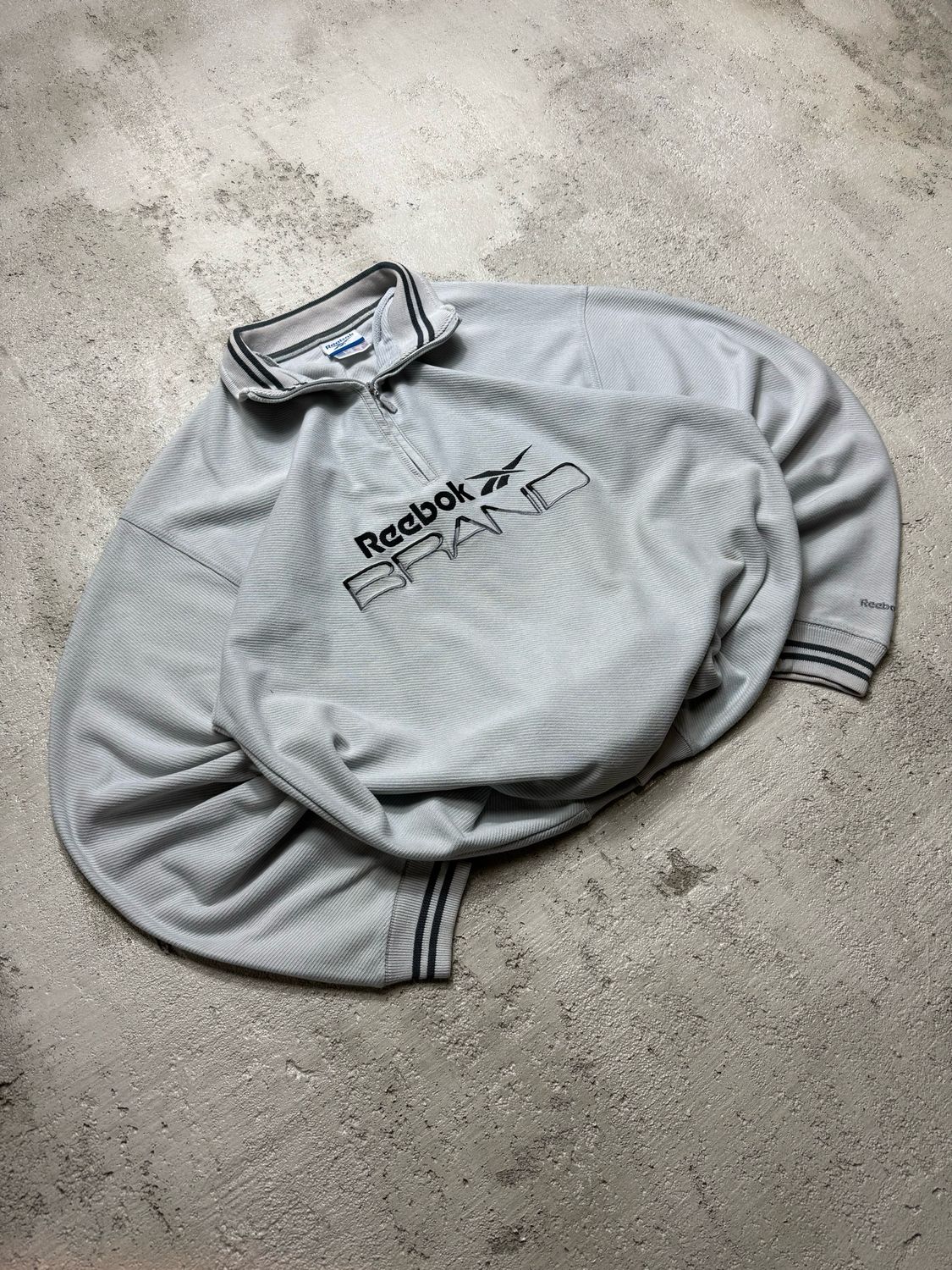 Bluza Reebok BRAND Logo Q/Zip Grey M