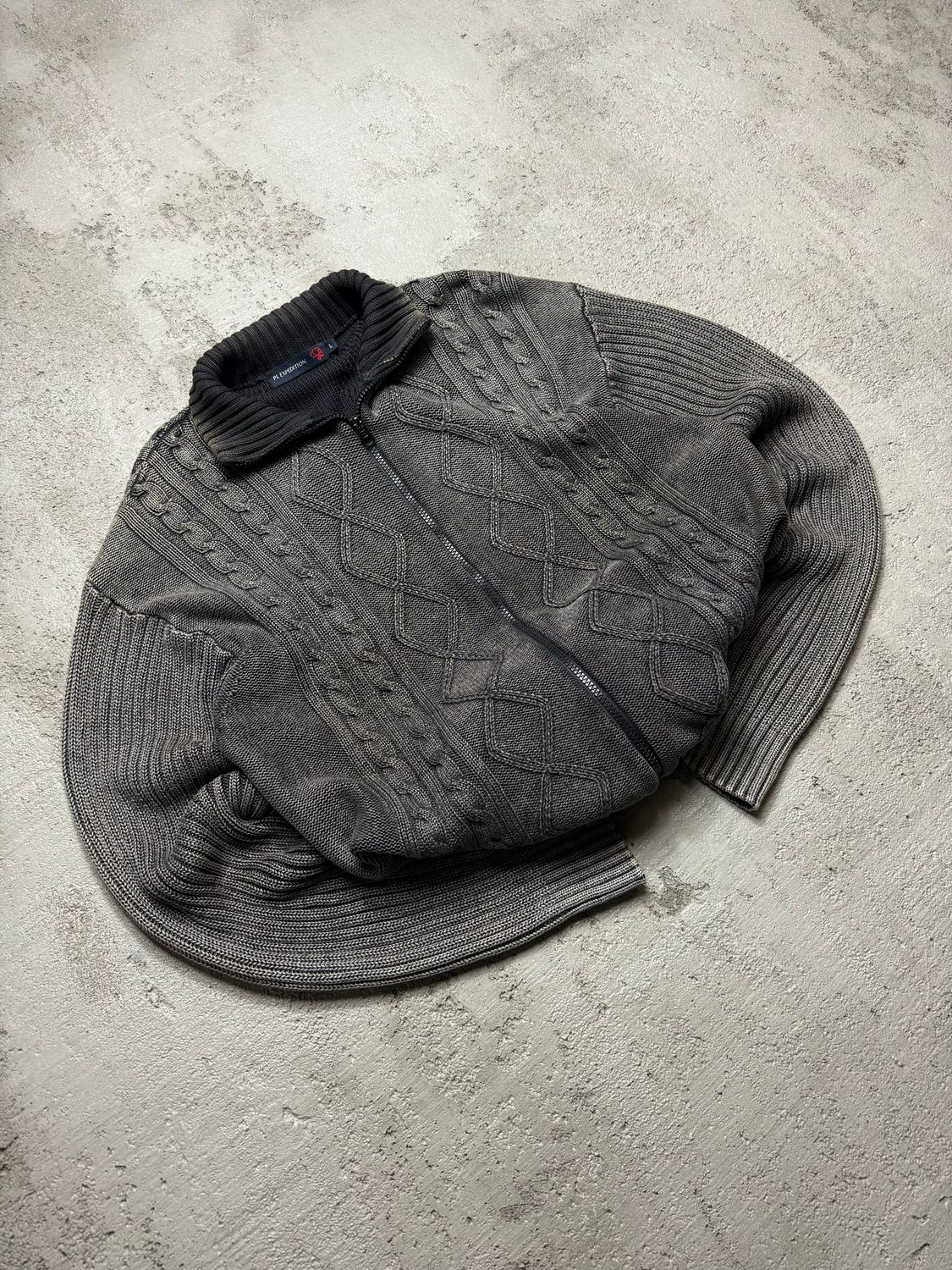 Bluza Detailed Zipper/Sweater Grey M