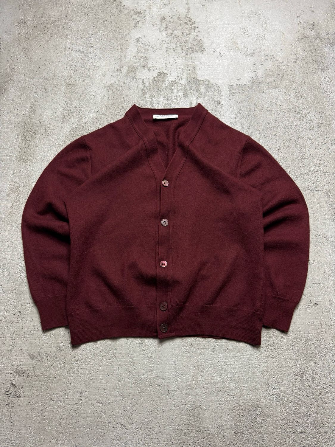 Sweter Balmain Buttons Cardigan Burgund M