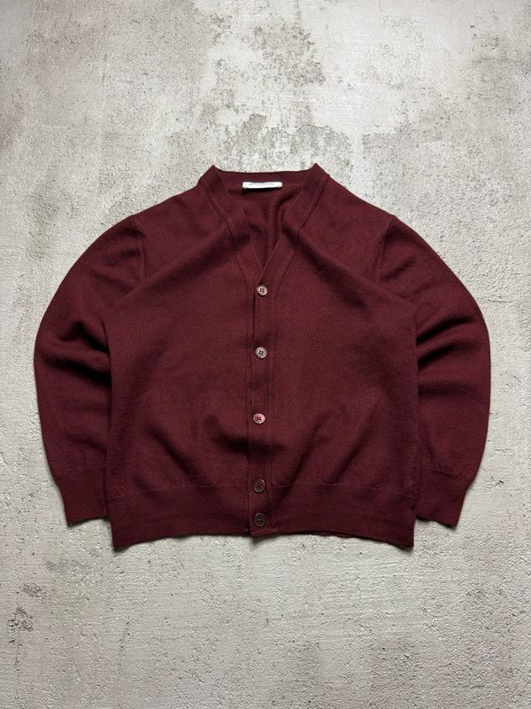 Sweter Balmain Buttons Cardigan Burgund M