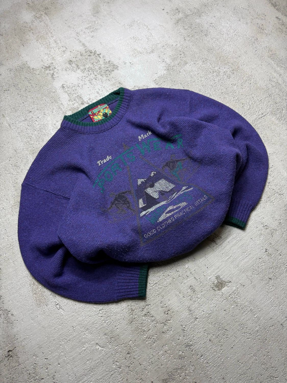 Bluza First Impression 90s Sportswear Sweater Violet L