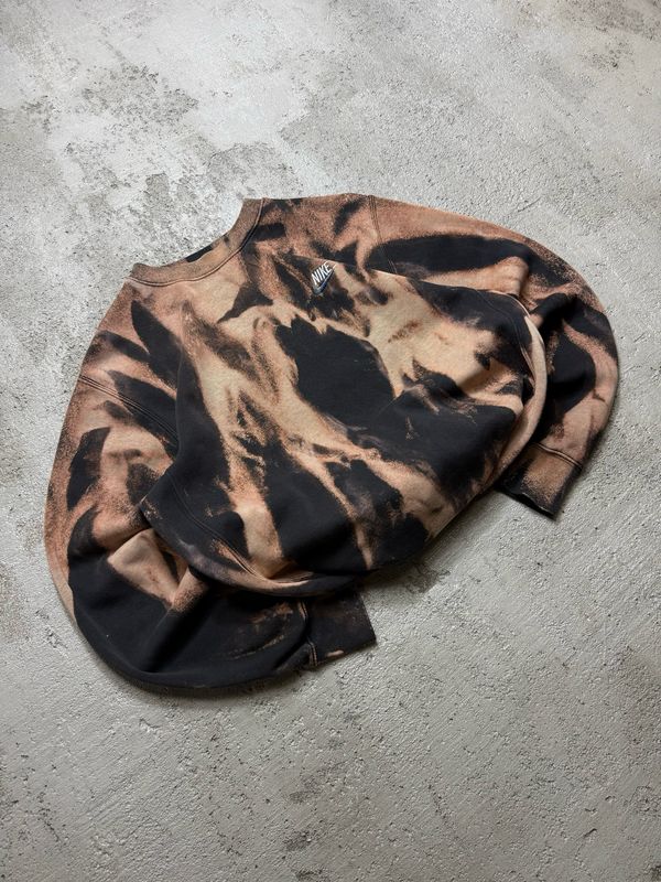 Bluza Nike Bsc/Logo Whi/Tag Crewneck Tiedye Black S