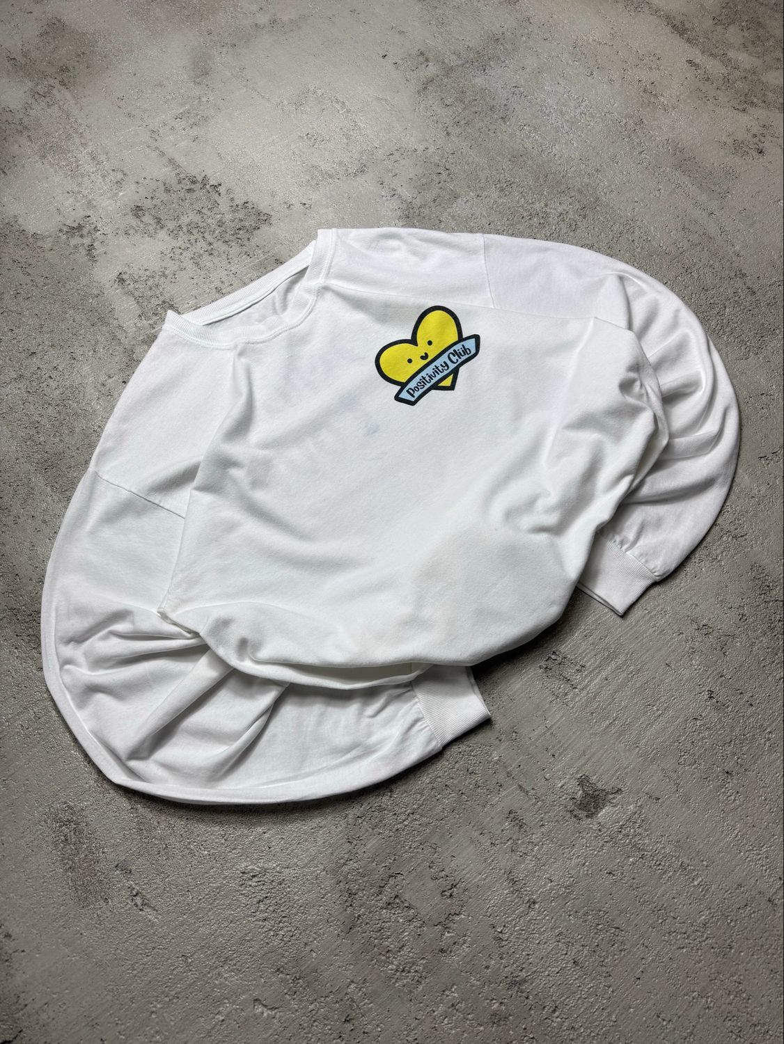 Bluza Heart Positivity Club Longsleeve White M