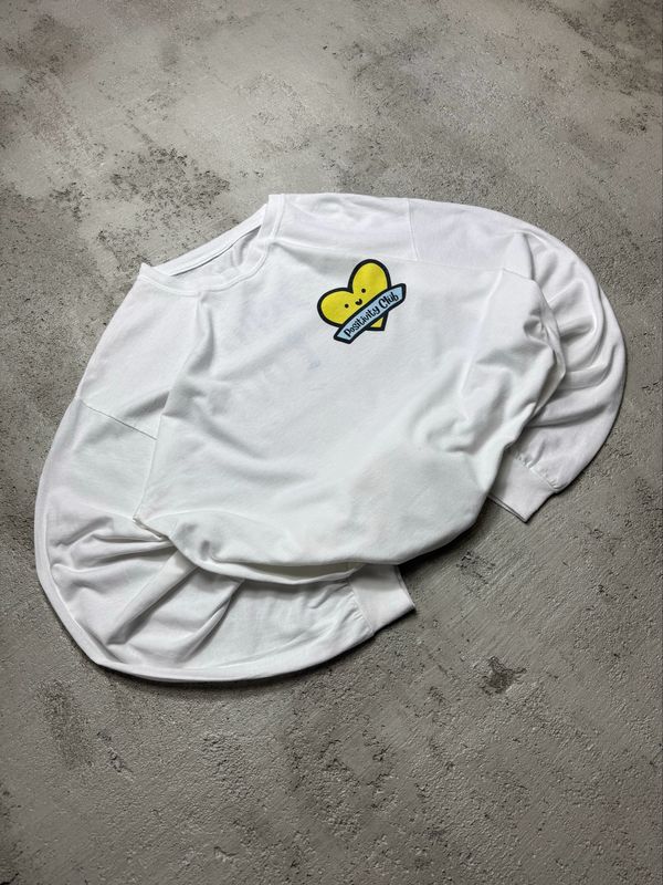 Bluza Heart Positivity Club Longsleeve White M