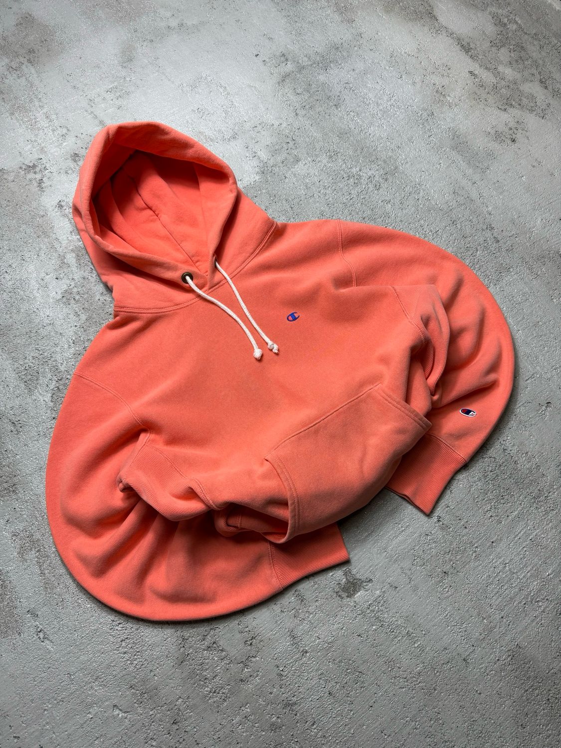 Bluza Champion Reverse Weave Sm/Logo Hoodie Peach-Orange M