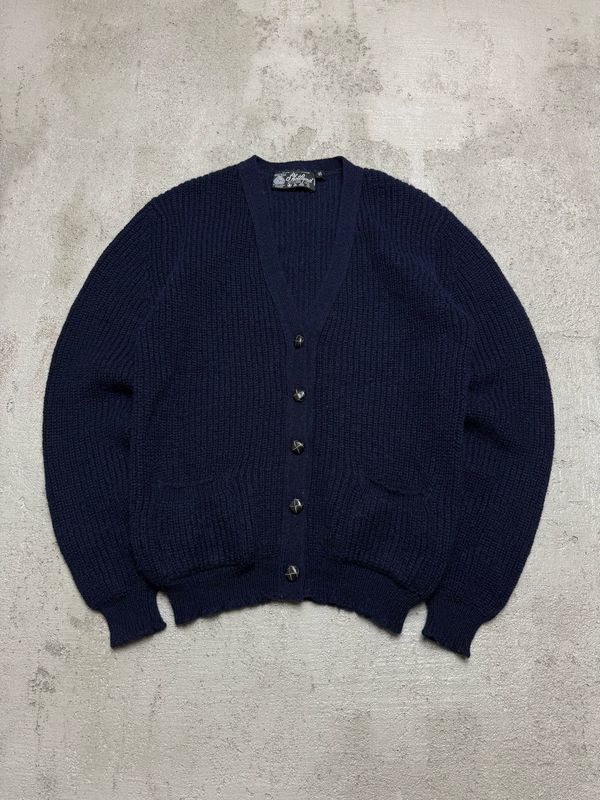 Bluza Woolmark Pure Wool Buttoned Cardigan Navy S