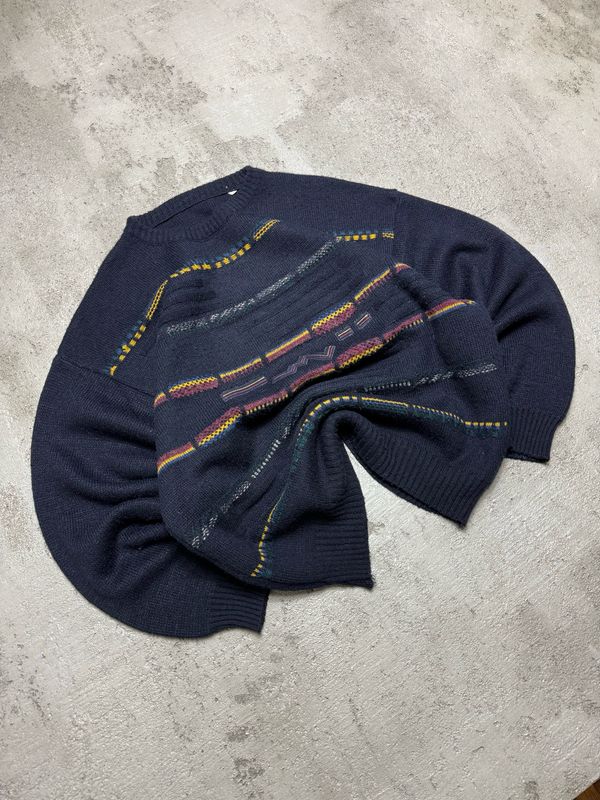 Bluza Multi/Detailed Wool Sweater Navy M