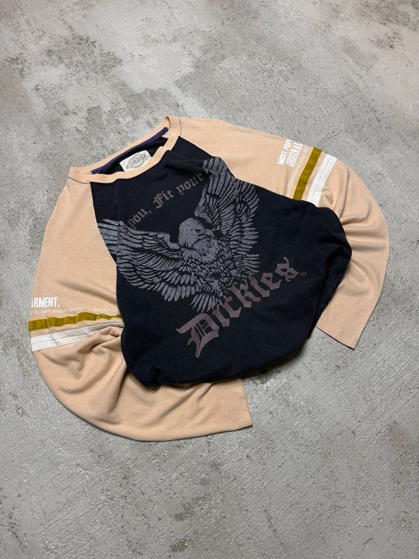 Bluza Dickies Eagle Pattern Longsleeve Bei/Sleeves Navy S