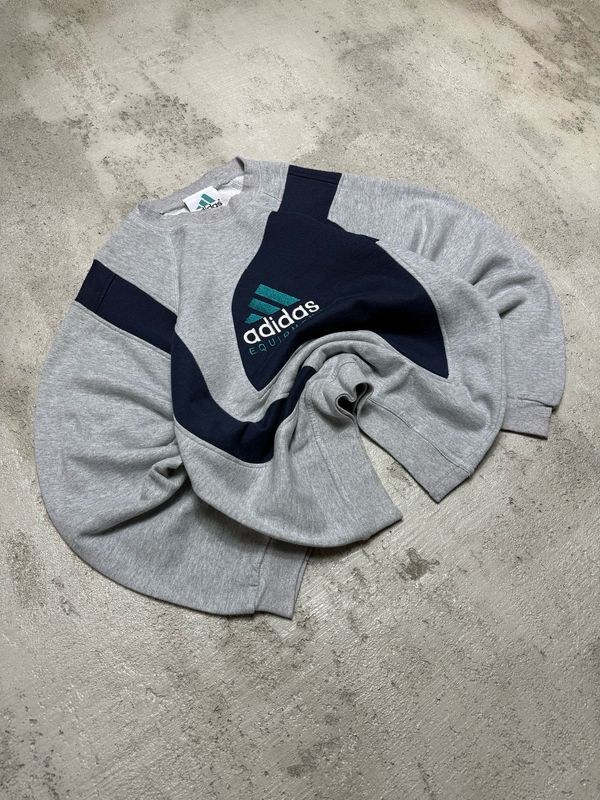 Bluza Adidas Equipment Navy/Detailed Crewneck Grey M