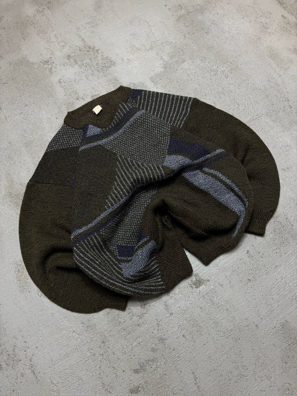 Bluza Heavy Blue/Detailed Sweater Dark Green M