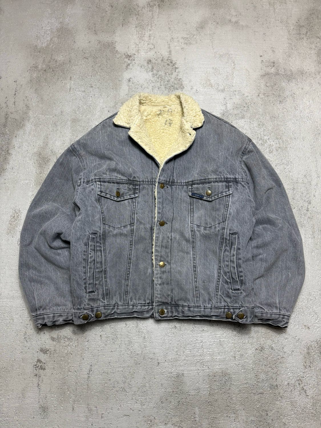 Kurtka KingStar Heavy Denim Jacket Shearling Core Grey L