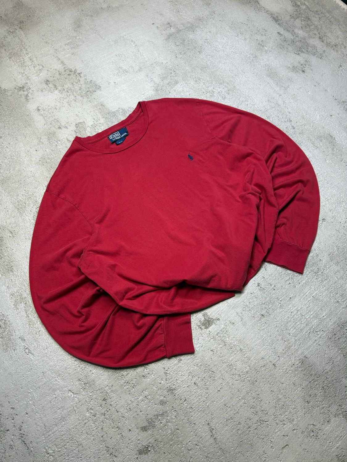 Long Ralph Lauren Nav/Pony Logo Longsleeve Red M