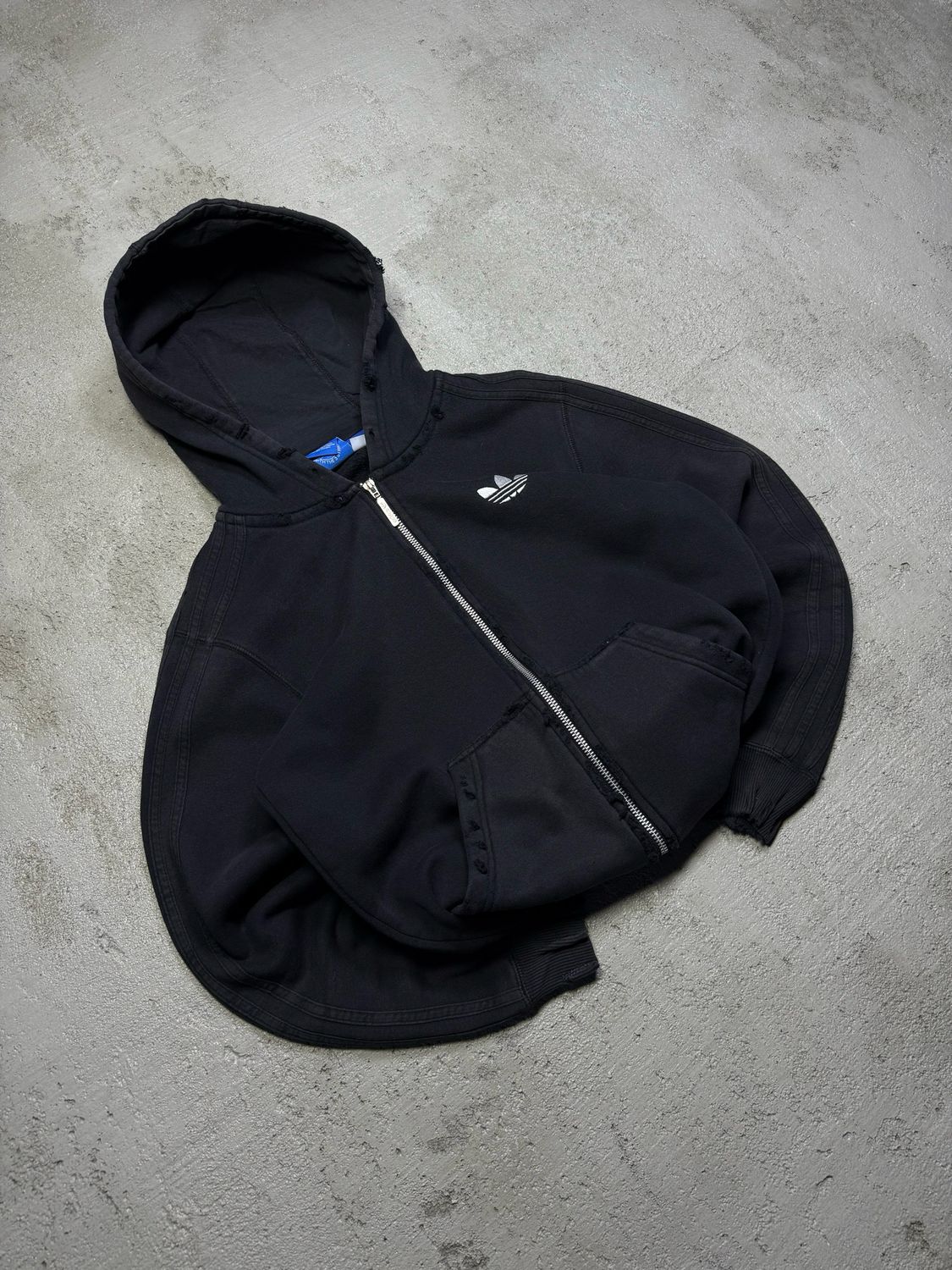 Bluza Adidas Originals Distressed Zip Hoodie Black S