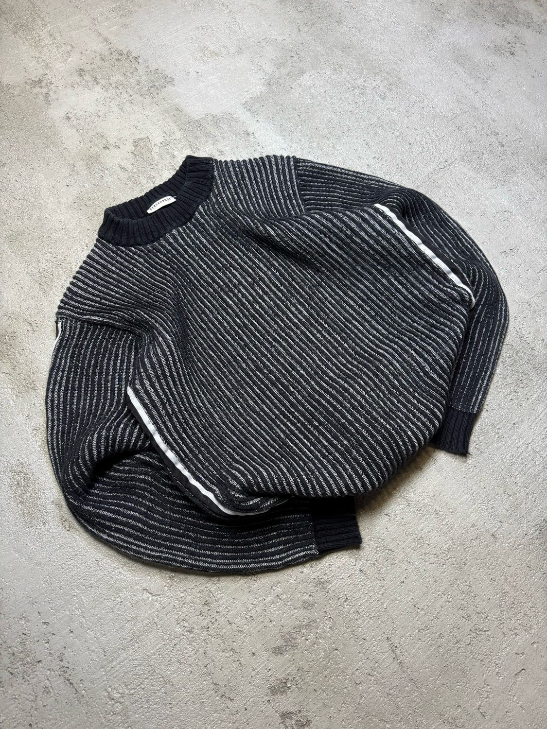 Bluza Clockhouse Striped-Wh/Detailed Sweater Black S