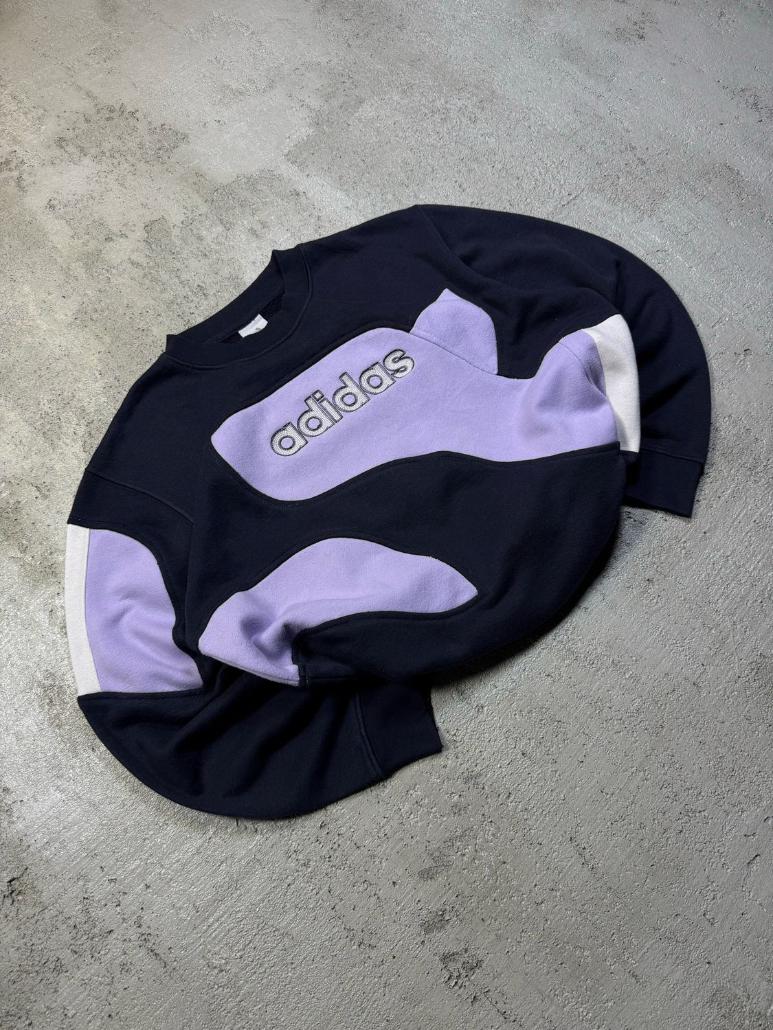 Bluza Adidas Purple/White Sewn Crewneck Navy M