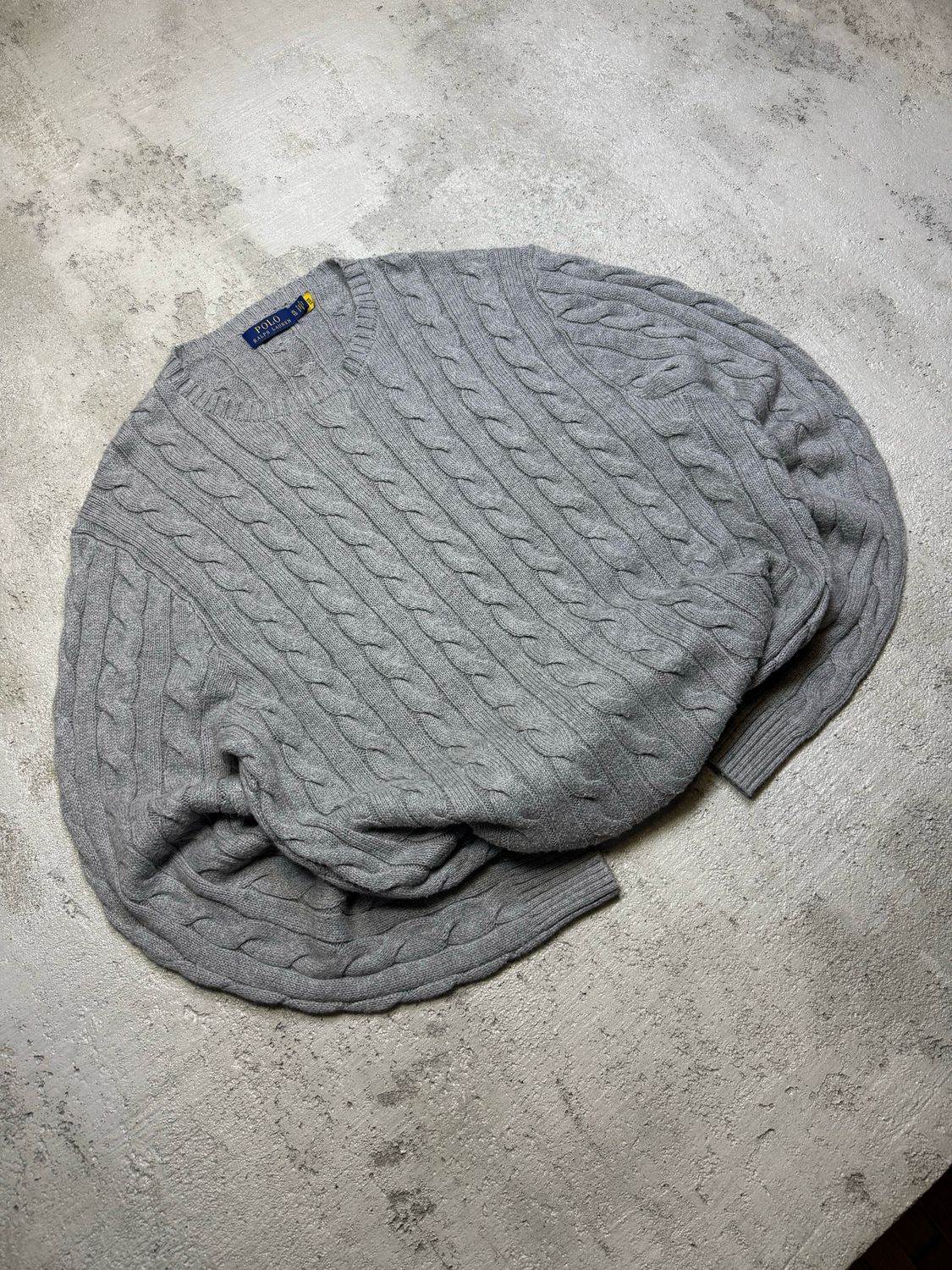 Sweter Polo Ralph Lauren Cable-knit Sweater Grey L