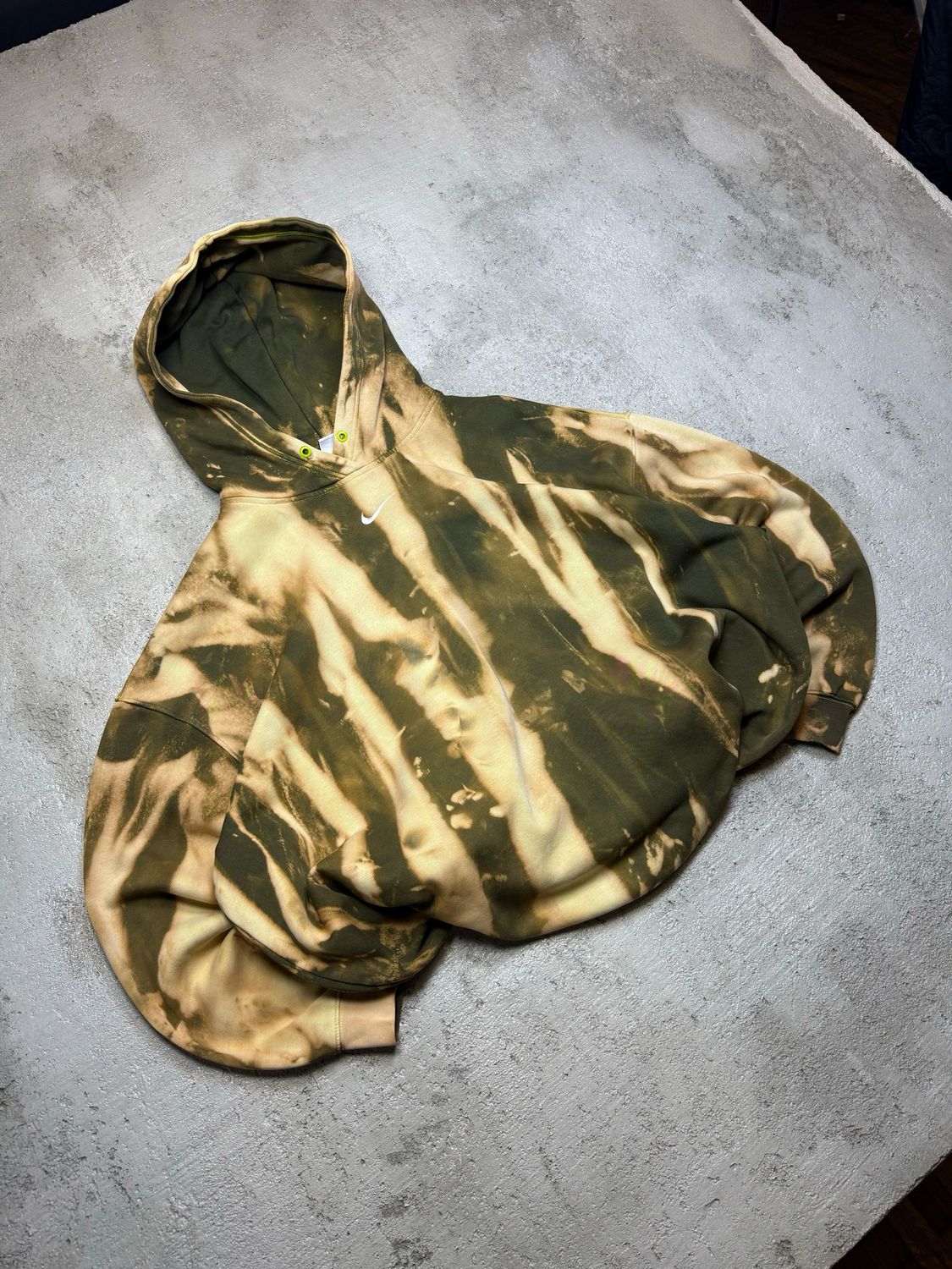 Bluza Nike Centered Logo Tie Dye Hoodie Beige XXL