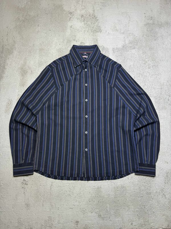 Koszula Signum Basic Blu/Br.Striped Shirt Black M