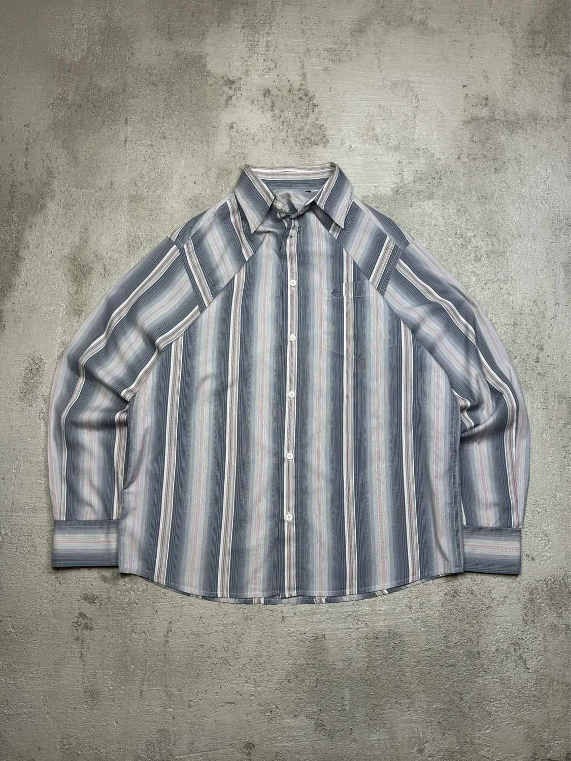 Koszula Angelo Litrico Striped Multicolored Shirt Grey M