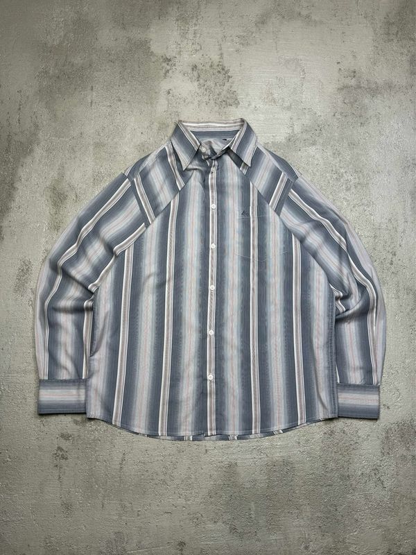 Koszula Angelo Litrico Striped Multicolored Shirt Grey M